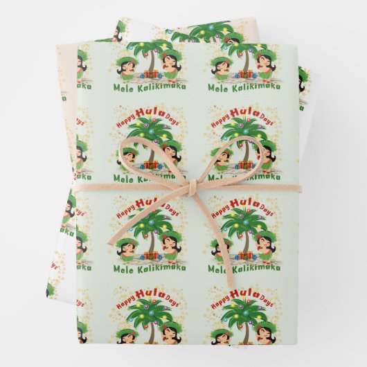 Happy Hula Days 3 Packpapier Blätter (Beispiel)