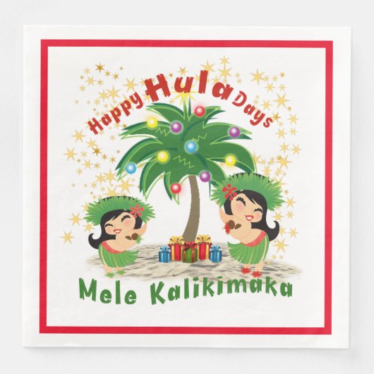 Happy Hula Days 3 Paper Napkin Serviette (Vorderseite)