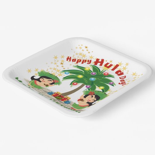 Happy Hula Days 3 Paper Plate Pappteller (Gewinkelt)