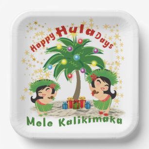 Happy Hula Days 3 Paper Plate Pappteller