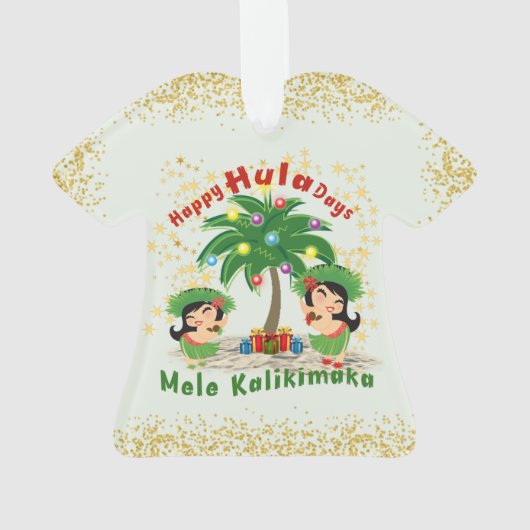 Happy Hula Days 3 Shirt Ornament (Rückseite)