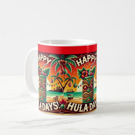 Happy Hula Days Kaffeetasse (Vorderseite Links)