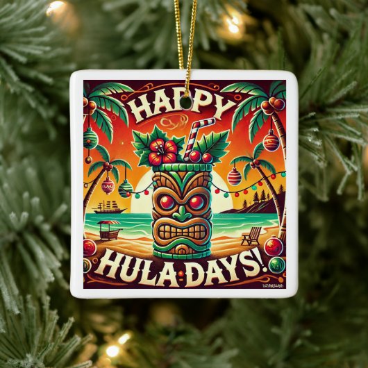 Happy Hula Days Keramikornament (Baum)