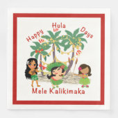 Happy Hula Days Paper Napkin Serviette (Vorderseite)