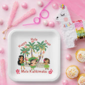 Happy Hula Days Paper Plate Pappteller (Party)