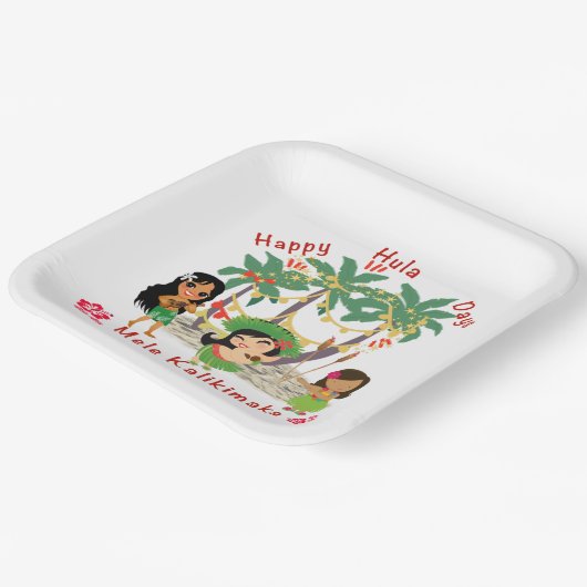 Happy Hula Days Paper Plate Pappteller (Gewinkelt)