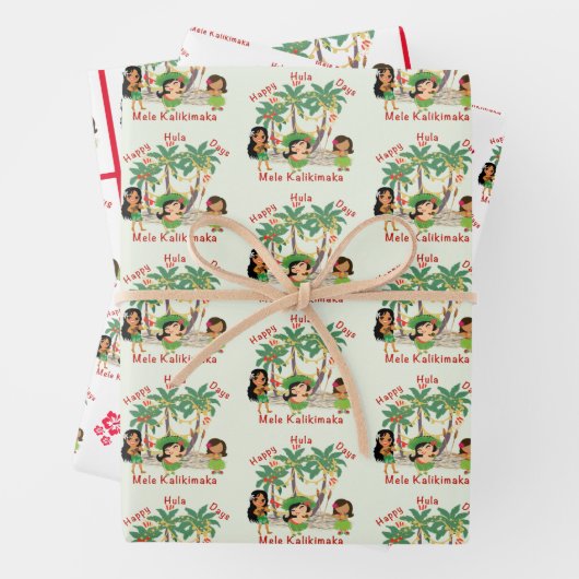 Happy Hula Days Wrapping Paper Sheets Geschenkpapier Set (Beispiel)