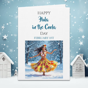 Happy Hula im Coola-Tag   1. Februar Karte