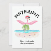 Happy Huladays Flamingo Beach Weihnachten (Vorderseite)