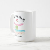 Happy Huladays Flamingo Santa Beach Weihnachten Kaffeetasse (Vorderseite Links)