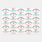 Happy Huladays Flamingo Tropical Beach Weihnachten Geschenkpapier Set (Vorderseite)