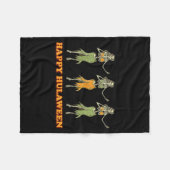 Happy Hulaween Hawaii Themed Halloween Skeleton Vi Fleecedecke (Vorderseite (Horizontal))