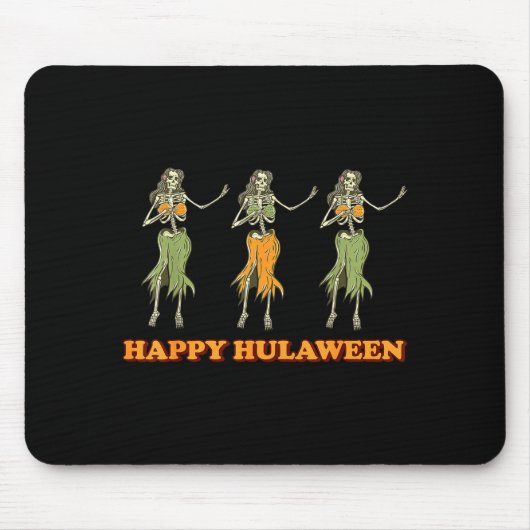 Happy Hulaween Hawaii Themed Halloween Skeleton Vi Mousepad (Vorne)