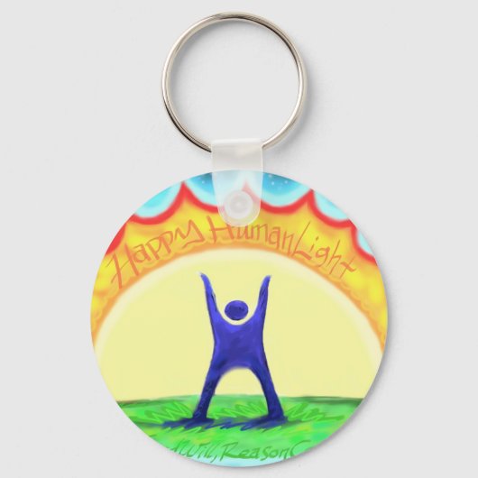 Happy HumanLight.jpg Schlüsselanhänger (Vorderseite)