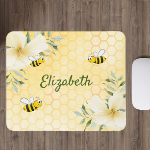 Happy Hummeln Gelbe Honigwabe Sommername Mousepad
