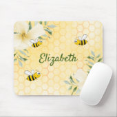 Happy Hummeln Gelbe Honigwabe Sommername Mousepad (Mit Mouse)