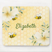 Happy Hummeln Gelbe Honigwabe Sommername Mousepad (Vorne)