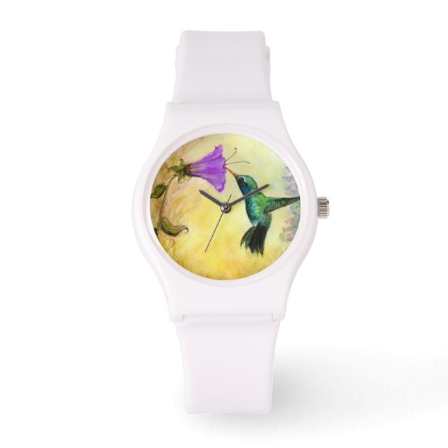 Happy Hummingbird Watch Armbanduhr (Vorderseite)