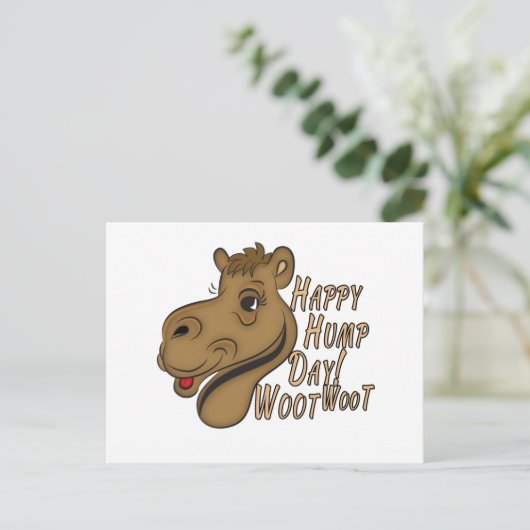 Happy Hump Day Woot Woot Postkarte (Stehend Vorderseite)