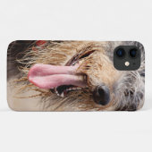 Happy Hund am Strand Case-Mate iPhone Hülle (Rückseite (Horizontal))
