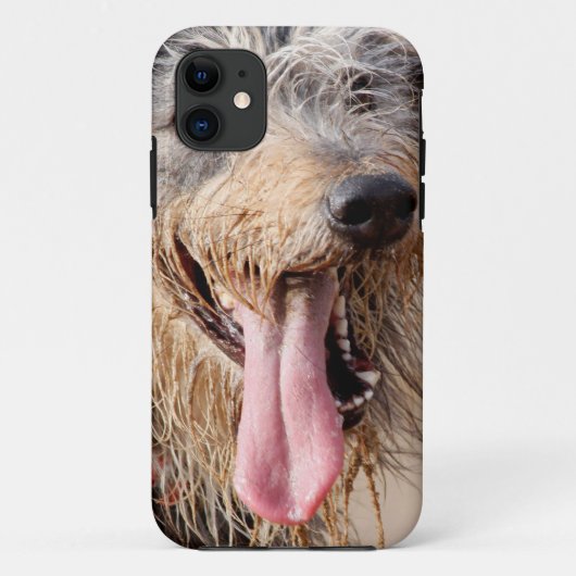 Happy Hund am Strand Case-Mate iPhone Hülle (Rückseite)