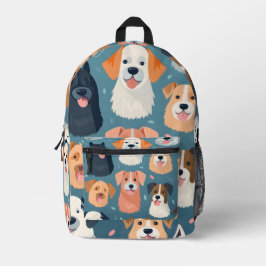 Happy Hund Collage Bedruckter Rucksack