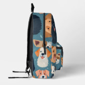 Happy Hund Collage Bedruckter Rucksack (Links)