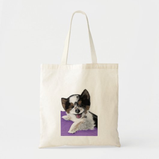 Happy Hund face Tote Bag Tragetasche (Vorne)