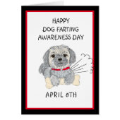 Happy Hund Farting Awareness Holiday Card (Vorne)
