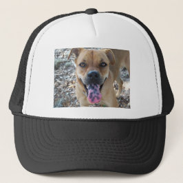 Happy Hund gepunktet Zunge Truckerkappe