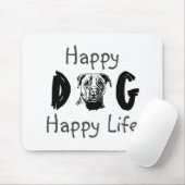 Happy Hund glückliches Leben Mousepad (Mit Mouse)