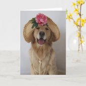 Happy Hund! Karte (Gelbe Blume)