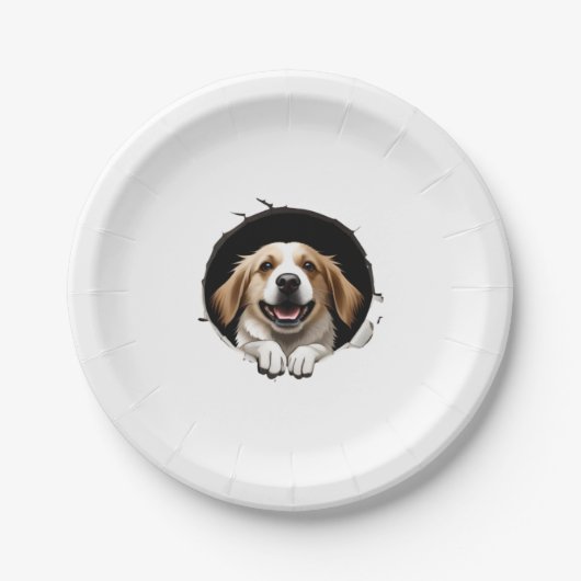 Happy Hund Pappteller (Vorderseite)