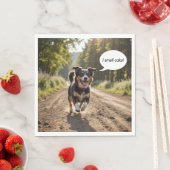 Happy Hund riecht nach Geburtstagskuchen Serviette (Beispiel)