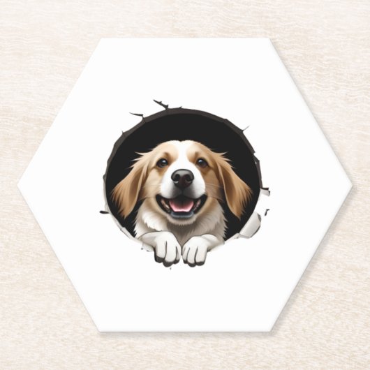 Happy Hund Untersetzer (Vorderseite)