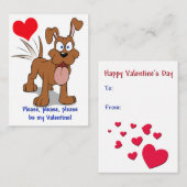Happy Hund Valentine Cards für Kinder ausgeben Mitteilungskarte (Vorne/Hinten)
