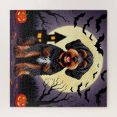 Happy Hund zu Halloween Thema Puzzle (Horizontal)