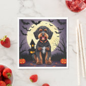 Happy Hund zu Halloween Thema Serviette (Beispiel)