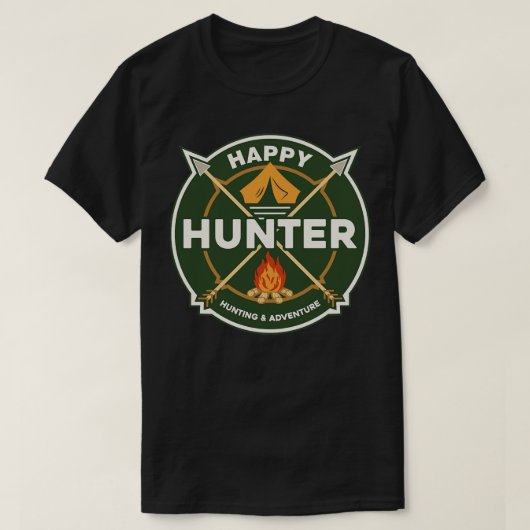 HAPPY HUNTER ABZEICHEN T-Shirt (Design vorne)