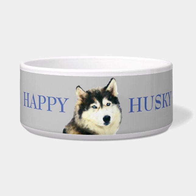 Happy Husky Dog Bowl Napf (Vorderseite)