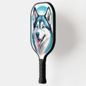 Happy Husky Dog Pet Pickleball Schläger (Links)