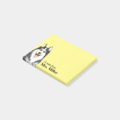 Happy Husky Personalisiert Notes Post-it Klebezettel (angewinkelt)