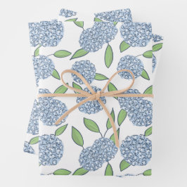 Happy Hydrangea Gift Wrap Geschenkpapier Set
