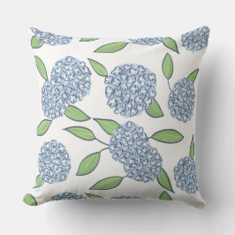 Happy Hydrangeas Preppy Coastal Dekoration Kissen
