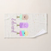Happy Ice Cream Lächeln Bars & Popsicles Badhandtuch Set (Handtuch)