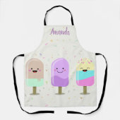 Happy Ice Cream Lächeln der Bars & Popsikel Schürze (Vorderseite)