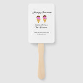 Happy Icecream add name website social media Fächer (Rückseite)