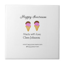 Happy Icecream add name website social media  Fliese