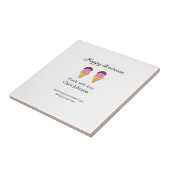 Happy Icecream add name website social media Fliese (Seite)