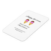 Happy Icecream add name website social media Magnet (Linke Seite)